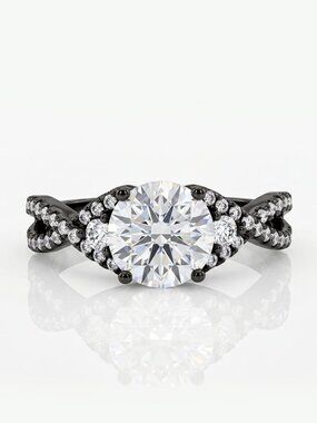 Charmed Aroma Black Gold ring set, size 7, 925 Sterling Silver